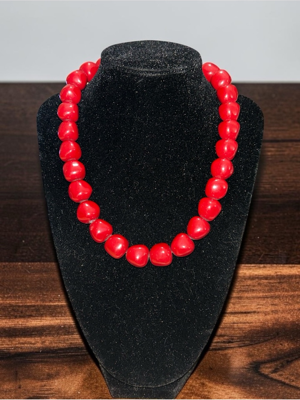 Vintage Trifari Red Beaded Statement Necklace - Classic Women Jewelry